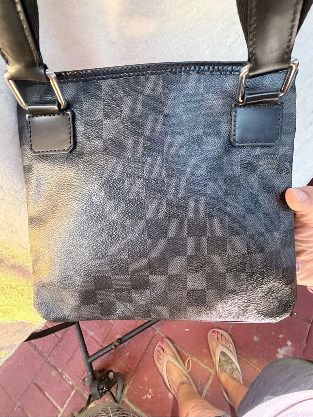 Louis Vuitton Black Damier Crossbody Shoulder Bag
